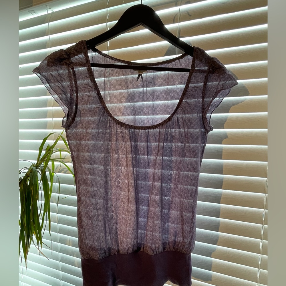 Dynamite sheer printed blouse